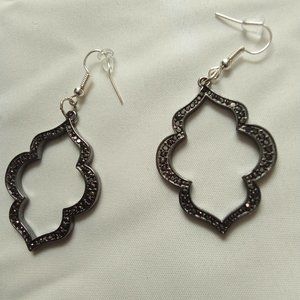 Plated Hematite Quatrefoil earrings
